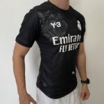 Camisa Real Madrid 4th Goleiro Versão Jogador 2025 Edição Especial Adidas Y-3 Flor Preta - Imagem 7