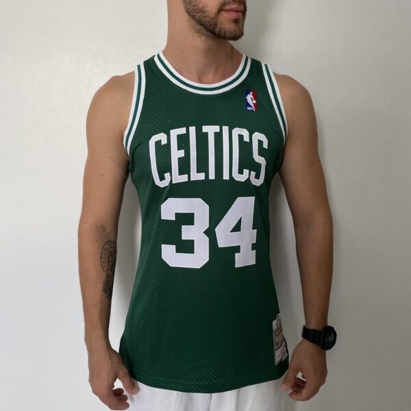 Camiseta Regata Basquete NBA Boston Celtics 34 Paul Pierce Mitchell & Ness Verde 2007/08 - Imagem 2