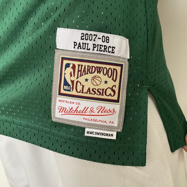 Camiseta Regata Basquete NBA Boston Celtics 34 Paul Pierce Mitchell & Ness Verde 2007/08 - Imagem 8