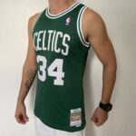 Camiseta Regata Basquete NBA Boston Celtics 34 Paul Pierce Mitchell & Ness Verde 2007/08 - Imagem 7