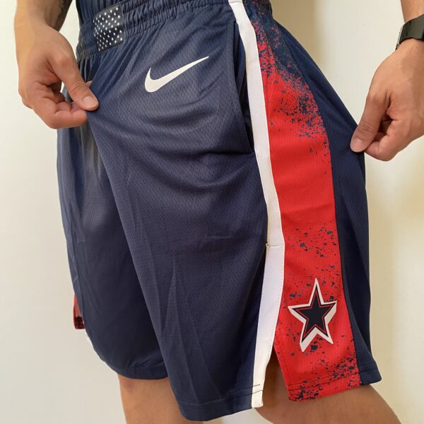 Short Bermuda NBA Basquete USA EUA Seleção Estados Unidos Olimpíadas Paris 2024 Azul Nike - Imagem 10