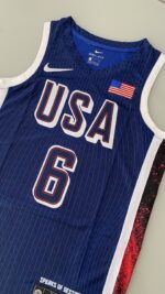 Camiseta Regata Basquete USA EUA Seleção Estados Unidos Olimpíadas Paris 2024 Azul Nike - Imagem 33