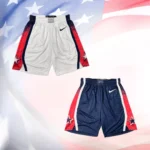 Short Bermuda NBA Basquete USA EUA Seleção Estados Unidos Olimpíadas Paris 2024 Vermelho Nike - Imagem 21