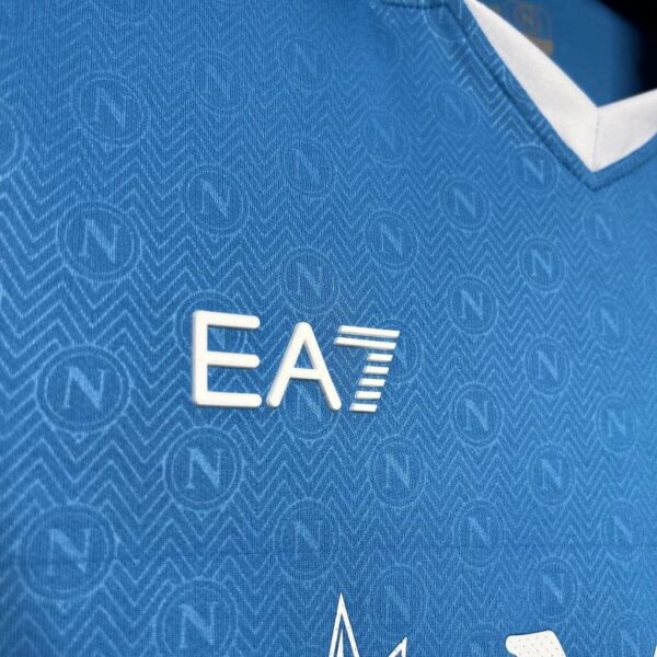 Camisa Napoli Home 24/2025 Versão Jogador Azul EA7 Armani - Imagem 7