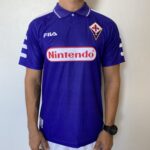 Camisa Retrô Fiorentina Home 9 Gabriel Batistuta 1998/99 Roxa Fila