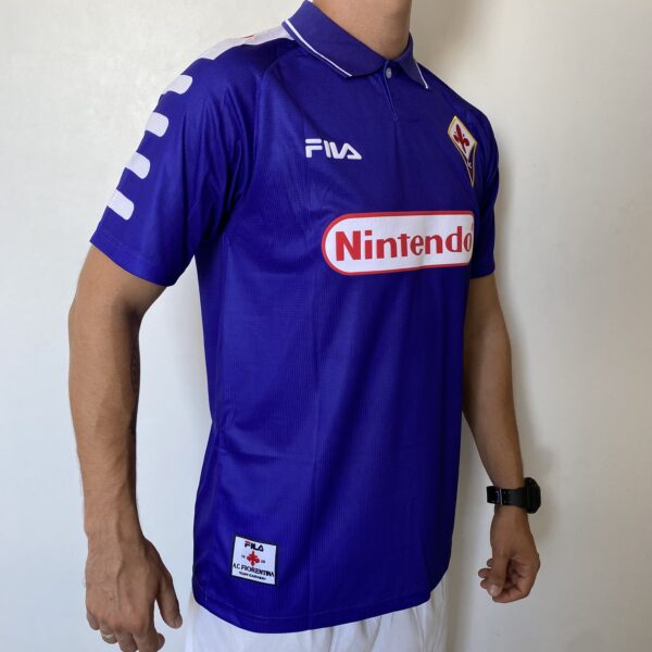 Camisa Retrô Fiorentina Home 9 Gabriel Batistuta 1998/99 Roxa Fila - Imagem 11