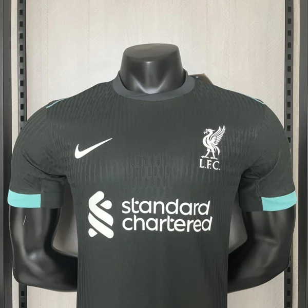 Camisa Liverpool Away Versão Jogador 24/2025 Preta Verde Escura Nike - Imagem 18