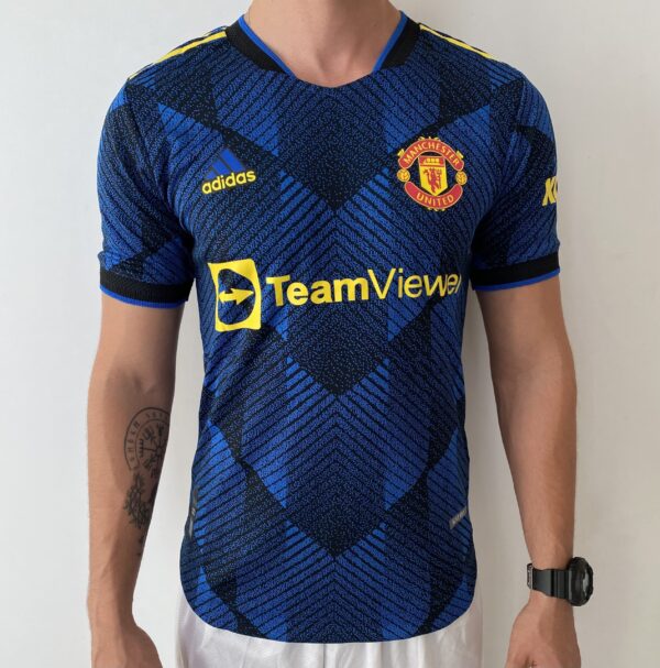 Camisa Manchester United Third Versão Jogador Cristiano Ronaldo 7 CR7 21/2022 Adidas - Imagem 2
