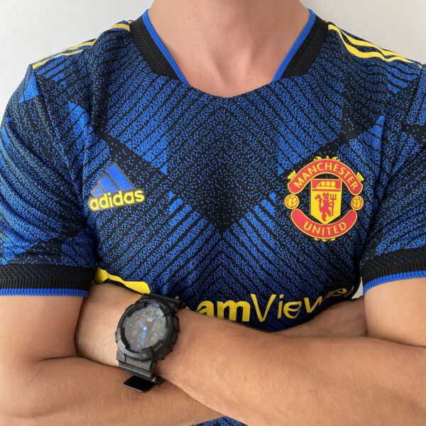 Camisa Manchester United Third Versão Jogador Cristiano Ronaldo 7 CR7 21/2022 Adidas - Imagem 7