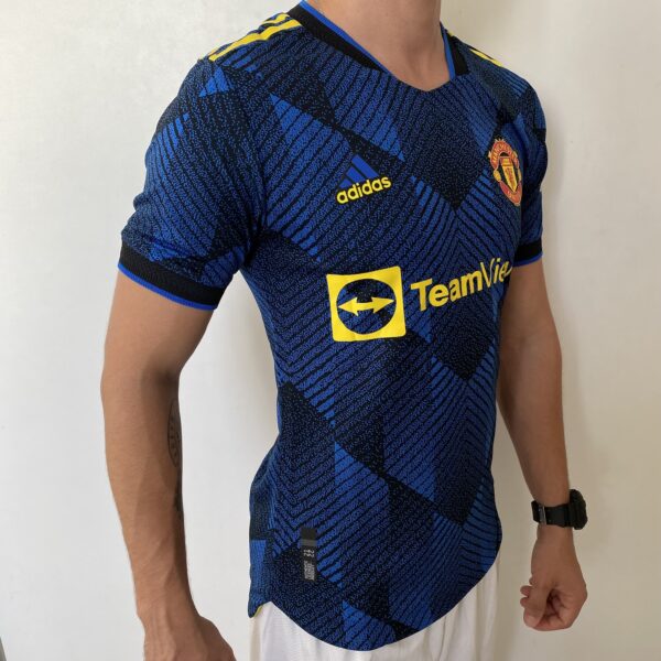 Camisa Manchester United Third Versão Jogador Cristiano Ronaldo 7 CR7 21/2022 Adidas - Imagem 11