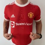 Camisa Manchester United Home Versão Jogador Cristiano Ronaldo 7 CR7 21/2022 Adidas - Imagem 8