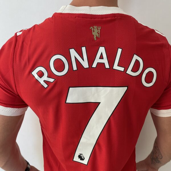 Camisa Manchester United Home Versão Jogador Cristiano Ronaldo 7 CR7 21/2022 Adidas - Imagem 18