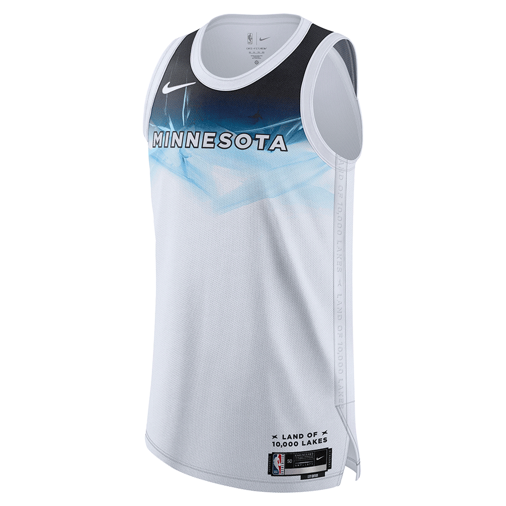 KJCJKAKCKAK Camiseta Regata NBA Minnesota Timberwolves City Edition Swingman Branca 2025 Nike - Imagem 1