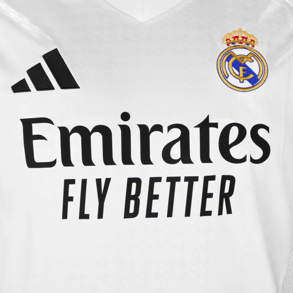Camisa Real Madrid Home Versão Torcedor 24/2025 Adidas Branca - Imagem 2