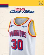 Camiseta Regata NBA Golden State Warriors Curry 30 Classic Edition Branca 2024/25 Nike - Imagem 20