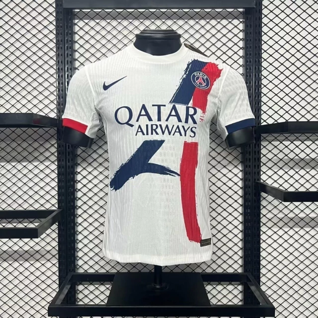 kjfwklflwlf Camisa Paris Saint-Germain - PSG Away Versão Jogador 24/2025 Branca Nike - Imagem 1