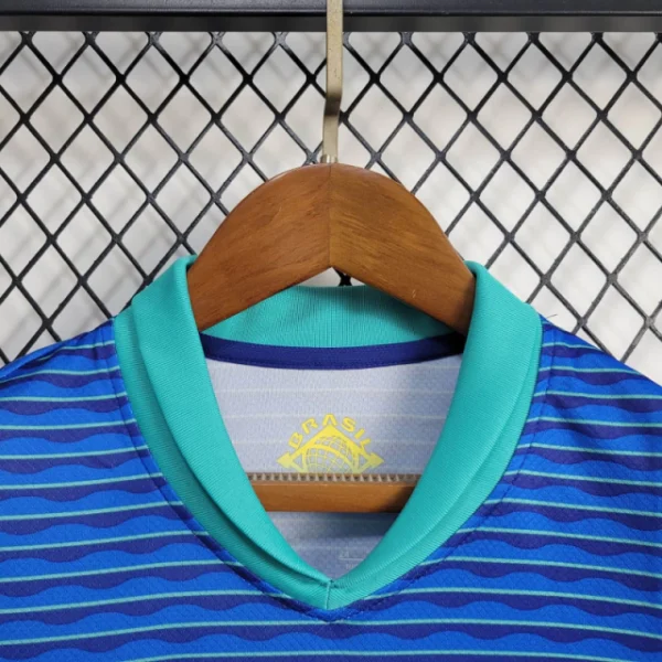 Kit Conjunto Infantil Crianças Camisa e Calção Seleção Brasil Away Infantil 24/2025 Nike - Imagem 2