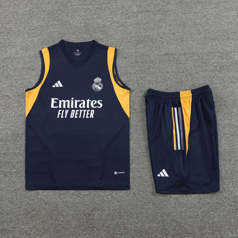 roibriobioriobr Kit Regata e Calção Real Madrid Versão Torcedor 24/2025 Azul Adidas - Imagem 1