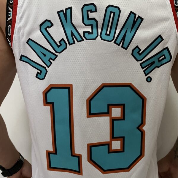 Camiseta Regata Basquete NBA Swingman Memphis Grizzlies Jaren Jackson Jr. 13 Classic Edition Branca 2024/25 Nike - Imagem 15