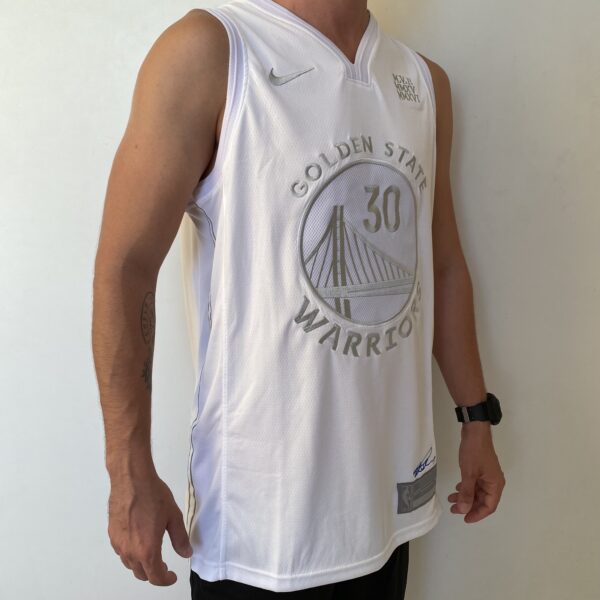 Camiseta Regata NBA - Golden State Warriors - Edição Especial - MVP Honra - Stephen Curry 30 - Branca Nike - Imagem 12