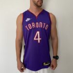 Camiseta Regata Basquete NBA Toronto Raptors 4 Barnes Classic Edition 2025 Roxa Nike - Imagem 2