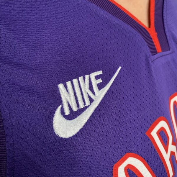 Camiseta Regata Basquete NBA Toronto Raptors 4 Barnes Classic Edition 2025 Roxa Nike - Imagem 4