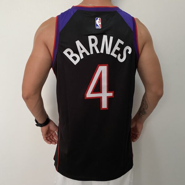 Camiseta Regata Basquete NBA Toronto Raptors 4 Barnes Classic Edition 2025 Roxa Nike - Imagem 14