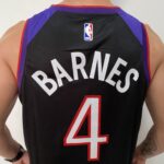 Camiseta Regata Basquete NBA Toronto Raptors 4 Barnes Classic Edition 2025 Roxa Nike - Imagem 15