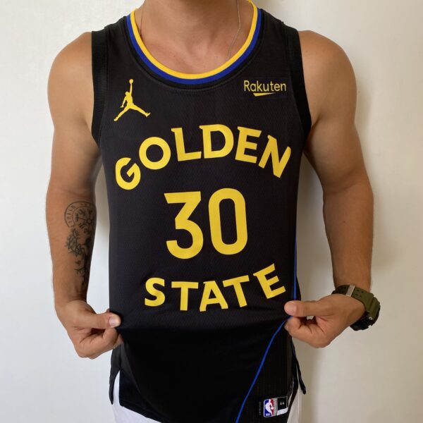 Camiseta Regata NBA Swingman Golden State Warriors Curry 30 Statement Edition 2025 Preta Jordan - Imagem 5