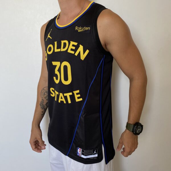 Camiseta Regata NBA Swingman Golden State Warriors Curry 30 Statement Edition 2025 Preta Jordan - Imagem 7