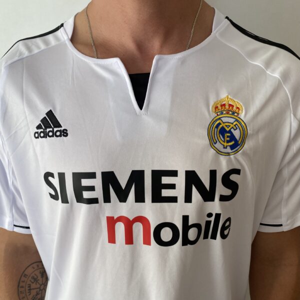 Camisa Retrô Real Madrid Home 2003/2004 - Beckham 23 - Adidas Branca - Imagem 3