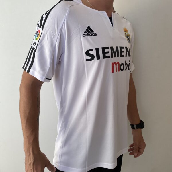 Camisa Retrô Real Madrid Home 2003/2004 - Beckham 23 - Adidas Branca - Imagem 10