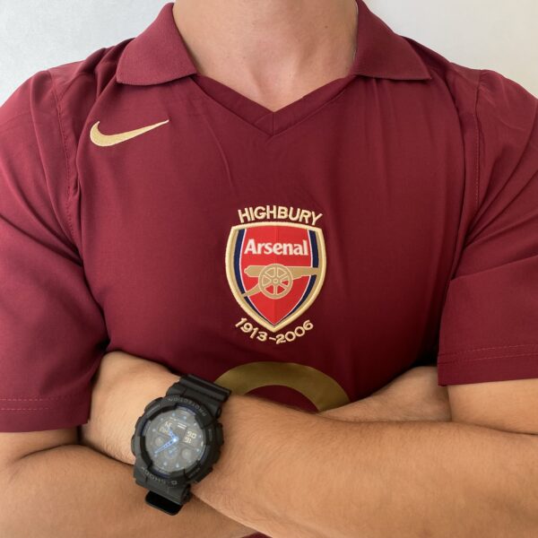 Camisa Rêtro Arsenal Home 2005/2006 - Thierry Henry 14 -  Total 90 - Nike - Vinho - Imagem 6