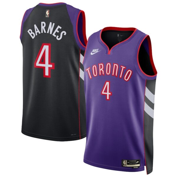 Camiseta Regata Basquete NBA Toronto Raptors 4 Barnes Classic Edition 2025 Roxa Nike - Imagem 19