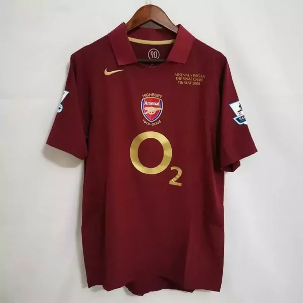 Camisa Rêtro Arsenal Home 2005/2006 - Thierry Henry 14 -  Total 90 - Nike - Vinho - Imagem 20