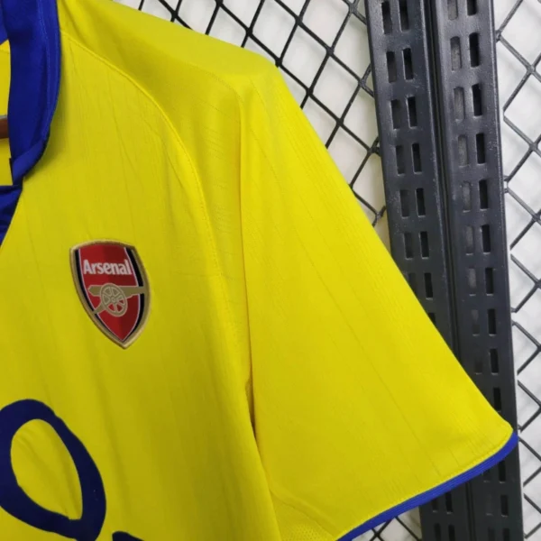 Camisa Rêtro Arsenal Away 2003/2004 Nike Amarela - Imagem 3