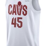 Camiseta Regata NBA Cleveland Cavaliers 45 Donavan Mitchell Association Edition 2024 Branca Nike