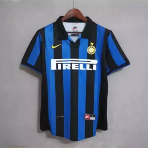 Camisa Retrô Inter de Milão Home Versão Torcedor 9 Ronaldo 98/1999 Nike