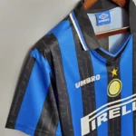 Camisa Retrô Inter de Milão Home 1997/1998 - Ronaldo 10 - Umbro - Azul Preta - Imagem 22