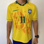 Camisa Retrô Clássica Seleção Brasileira Brasil – Versão Torcedor Umbro – Amarela – 1994 - Romário 11
