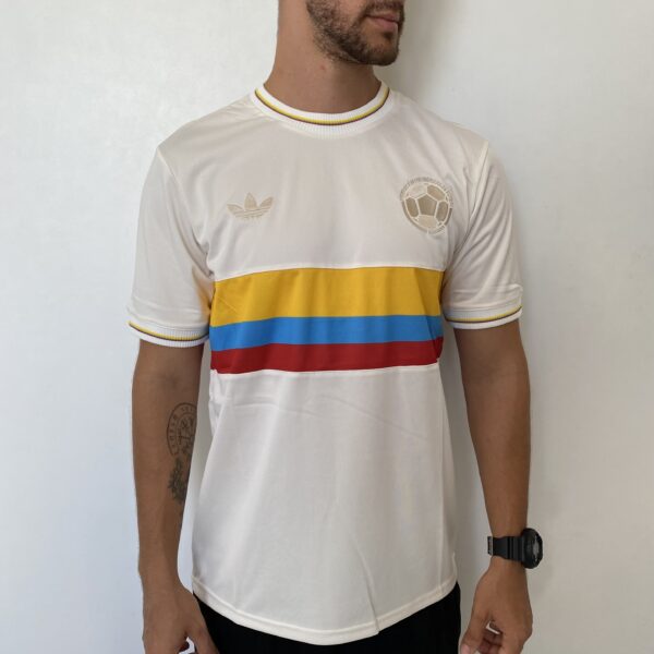 Camisa Seleção Colômbia Third Especial 100 Anos Versão Torcedor 2024/25 Branca Adidas - Imagem 2