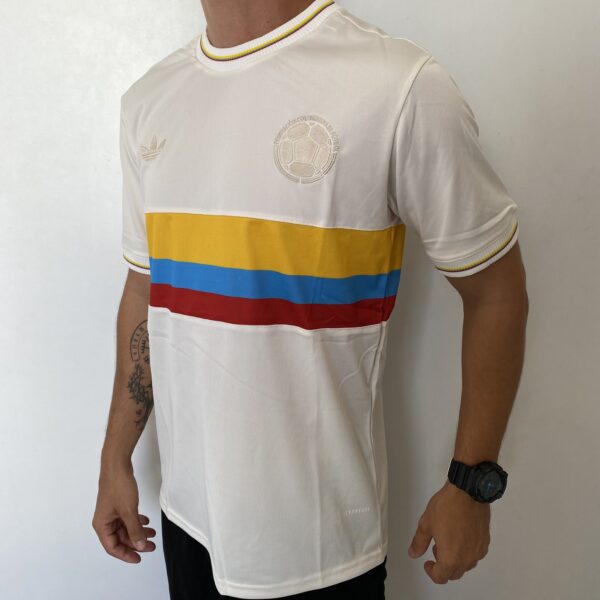 Camisa Seleção Colômbia Third Especial 100 Anos Versão Torcedor 2024/25 Branca Adidas - Imagem 13