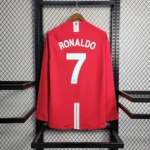 Camisa Rêtro Manchester United Home Manga Longa 2007/2008 Nike Vermelha - Imagem 16