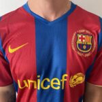 Camisa Retrô Barcelona 2007/2008 - Lionel Messi 19 - Nike  - Azul Grená - Imagem 3