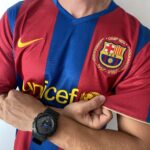 Camisa Retrô Barcelona 2007/2008 - Lionel Messi 19 - Nike  - Azul Grená - Imagem 9