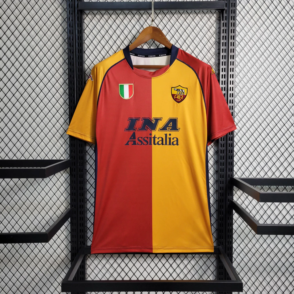 3506993c1-f6c13aaf37c9b5c23f16817548480133-1024-1024 Camisa Retrô Roma Home 2001/2002 Kappa - Imagem 1