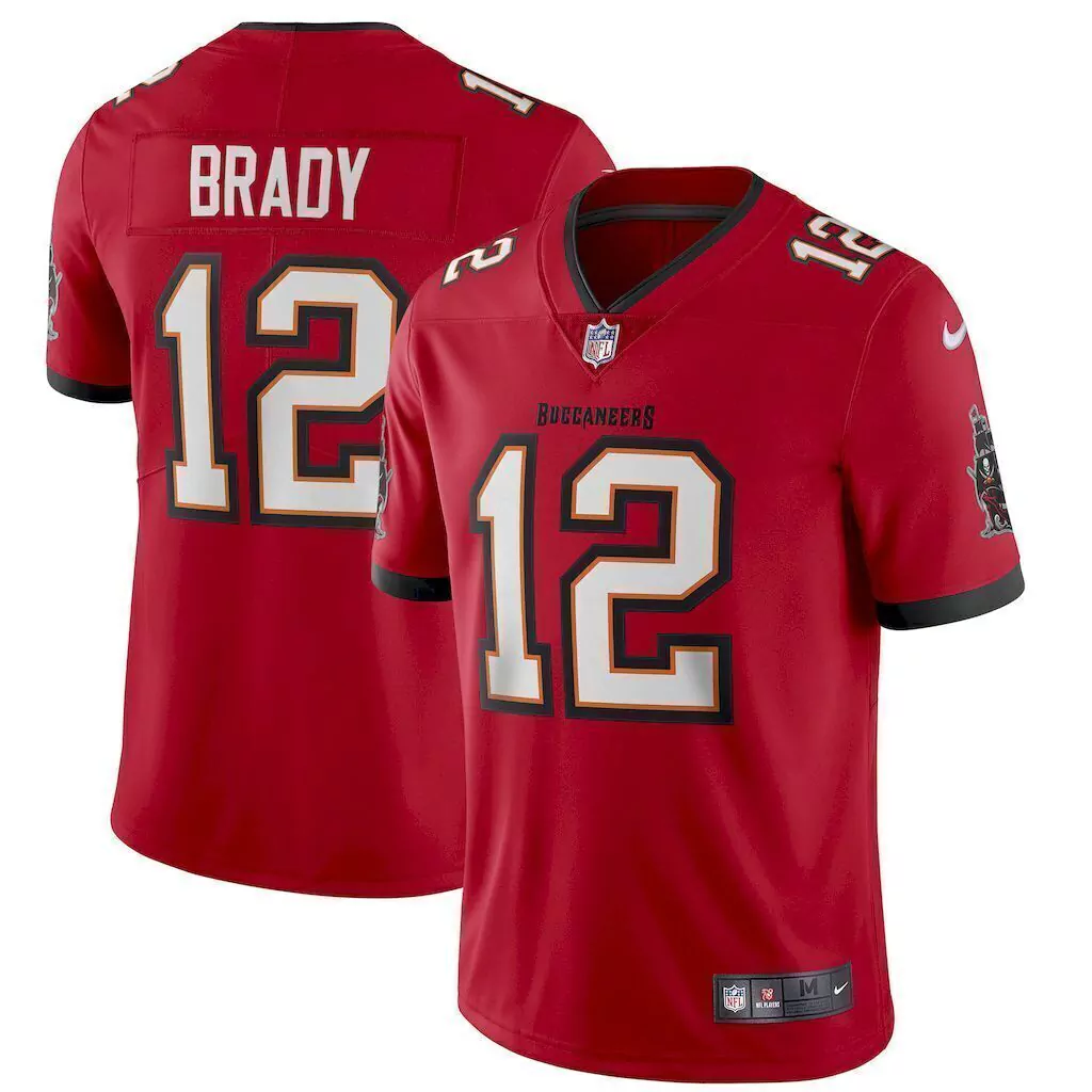 538038a1-474385b5a4ec9b726917333364768006-1024-1024 Camisa Jersey NFL Tampa Bay Buccaneers 12 Tom Brady - Vermelha - Imagem 1