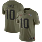 Camisa Jersey NFL New England Patriots 10 Jones - Verde Militar