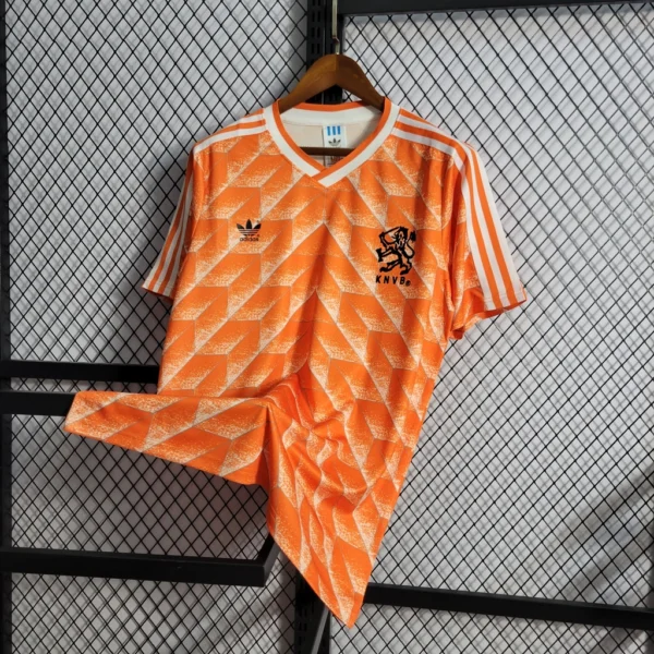 Camisa Retrô Clássica Seleção Holanda Home 1988 Adidas - Imagem 2