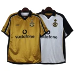 Camisa Retrô Manchester United Away - Dupla-Face - Frente Verso - 2001/2002 - Beckham 7 - Umbro Dourada - Imagem 18